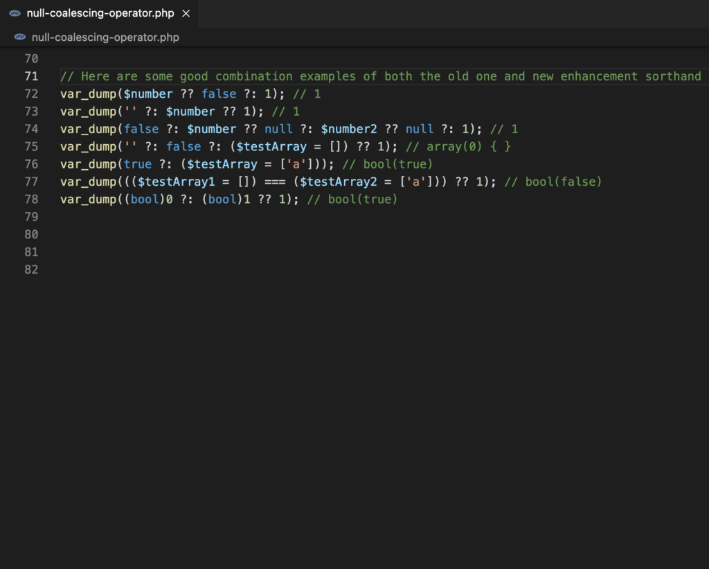 Null Coalescing And Ternary Shorthand